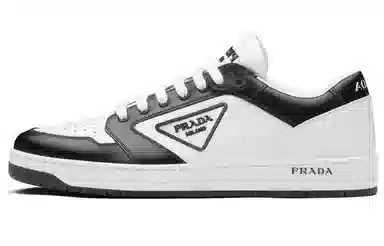 PRADA Leather Low-Top Sneakers Black