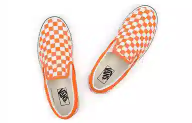 Vans Slip-On Checkerboard Orange White