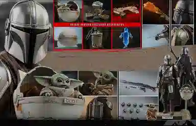 Hot Toys Yoda Master Mandalorian 2.0 Baby Yoda Set TMS015