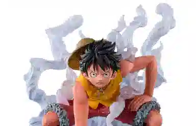 BANDAI Monkey D. Luffy Zero Extra Battle Second Gear Top Battle Figure 12cm