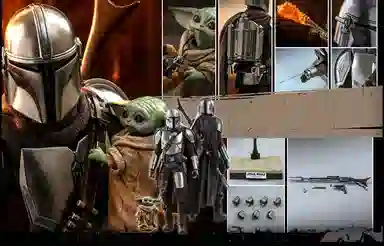 Hot Toys Yoda Master Mandalorian 2.0 Baby Yoda Set TMS015