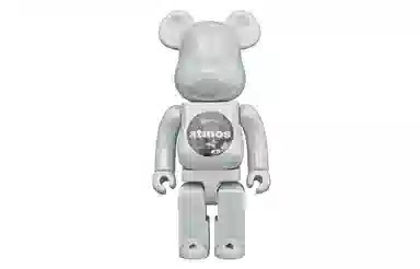 BE@RBRICK x atmos Star Electroplated White