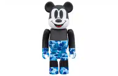 BERBRICK x BAPE BLACK MICKEY MOUSE 7cm28cm