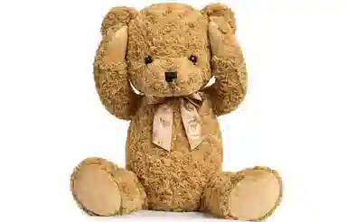 柏文熊 泰迪熊 领结害羞熊 粉色/紫色/卡其色 动物 玩偶 毛绒公仔