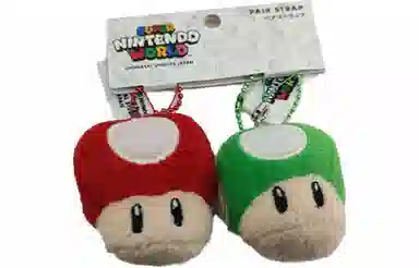 环球影城 马里奥 红绿蘑菇 毛绒玩具