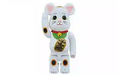 BE@RBRICK Maneki Neko Flocky White