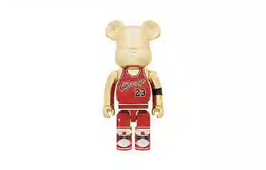 BE@RBRICK Michael Jordan Rookie Jersey Gold 70cm
