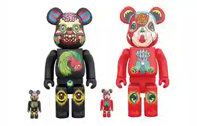 BE@RBRICK Kenichi Tana Red Black Set 100%+400%