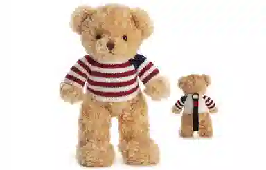 柏文熊 动物 脚印毛衣 挂链款美国毛衣熊 毛绒公仔 玩偶 毛绒公仔