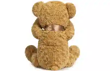 柏文熊 泰迪熊 领结害羞熊 粉色/紫色/卡其色 动物 玩偶 毛绒公仔