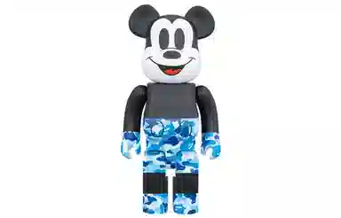 BERBRICK x BAPE BLACK MICKEY MOUSE 7cm28cm