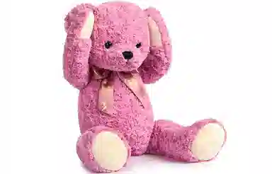 柏文熊 泰迪熊 领结害羞熊 粉色/紫色/卡其色 动物 玩偶 毛绒公仔