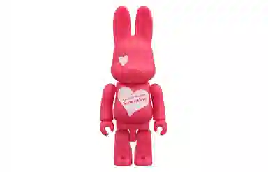 BE@RBRICK R@BBRICK LOVE Happy 2016 Valentine's Rabbit 100%