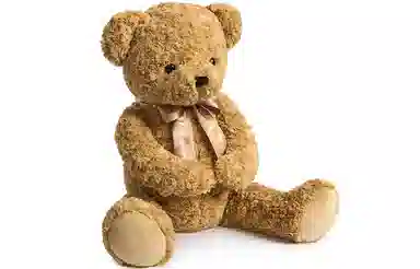 柏文熊 泰迪熊 领结害羞熊 粉色/紫色/卡其色 动物 玩偶 毛绒公仔