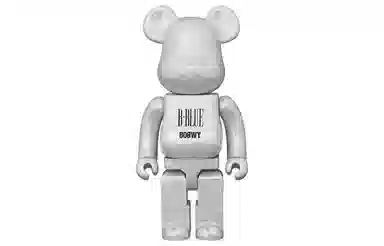BE@RBRICK BOOWY B·BLUE White Chrome