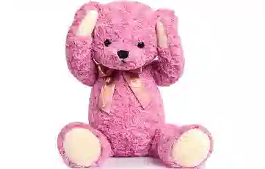 柏文熊 泰迪熊 领结害羞熊 粉色/紫色/卡其色 动物 玩偶 毛绒公仔