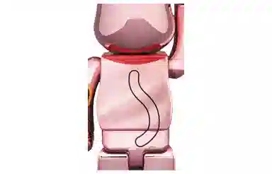 BE@RBRICK Lucky Cat Peach Gold