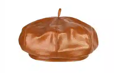 MUSTKOO Pumpkin Leather Beret