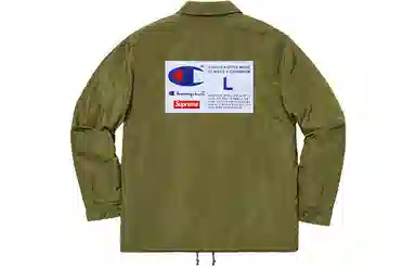Supreme x Champion Coaches Jacket Olive