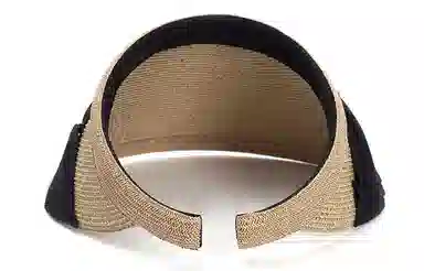 肯默草编大帽檐帽子  夏季防晒空顶帽  多折丝带发箍帽  女款 多色可选