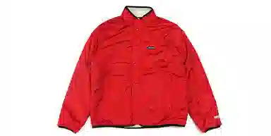 Supreme FW18 Reversible Logo Fleece Jacket Natural