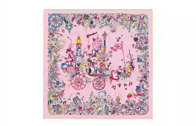Hermes 90 Scarf Pink