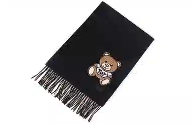 Moschino Teddy Bear Wool Scarf