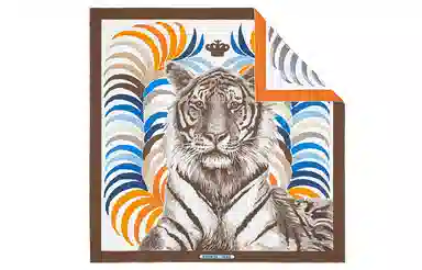 Hermes King Tiger 90cm Silk Scarf