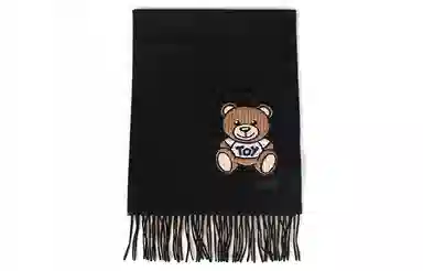 Moschino Teddy Bear Wool Scarf