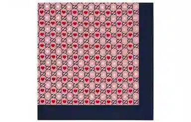 Gucci Silk Scarf Pink GG