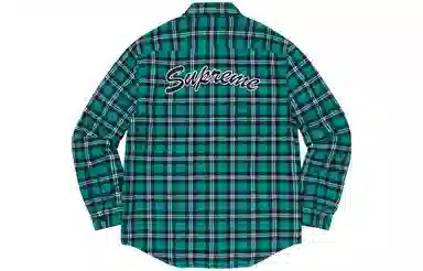 Supreme Arc Logo Quilted Flannel Shirt