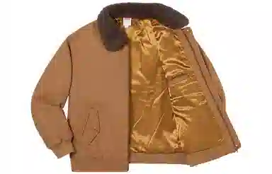 Supreme x LACOSTE FW19 Bomber Jacket Light Brown