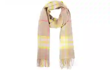Burberry Check Scarf Camel