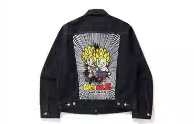 A BATHING APE X Dragonball Z Baby Milo Big Ape Head Denim Jacket