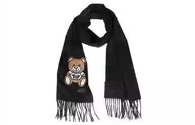 Moschino Teddy Bear Wool Scarf