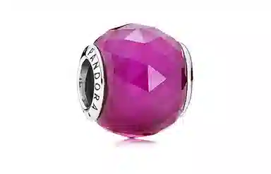 Pandora Faceted Glass Bead Purple