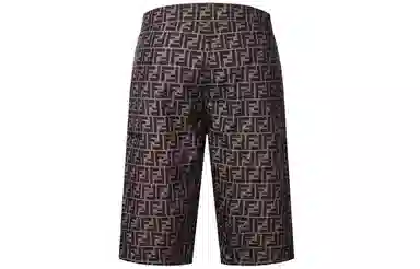 Fendi FF Pattern Swim Shorts Brown