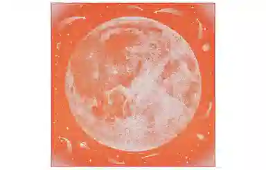 Hermes Moonlight Pegasus Scarf Orange