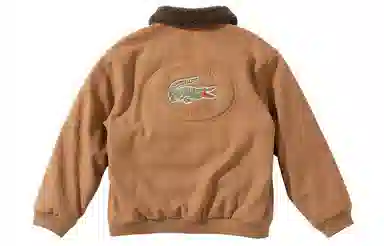 Supreme x LACOSTE FW19 Bomber Jacket Light Brown