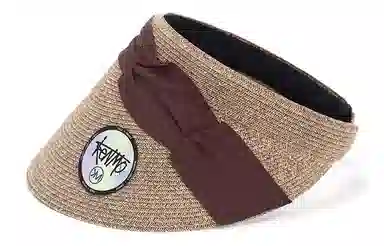 肯默草编大帽檐帽子  夏季防晒空顶帽  多折丝带发箍帽  女款 多色可选