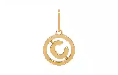Celine Separable Swivel Gold Pendant