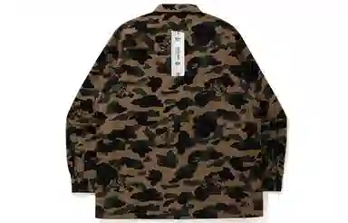 A BATHING APE BAPE Camo Military Long Sleeve Shirt