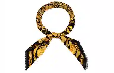 Versace Fashion Print Scarf Black