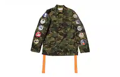 OFF-WHITE Arrow Print Badge Jacket Camo
