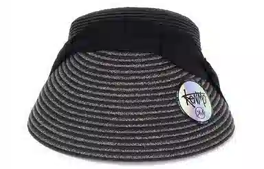 肯默草编大帽檐帽子  夏季防晒空顶帽  多折丝带发箍帽  女款 多色可选