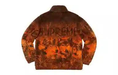 Supreme Wolf Fleece Jacket Orange