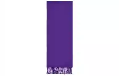 WE11DONE Purple silver hotfix iron on cashmere scarf