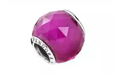 Pandora Faceted Glass Bead Purple