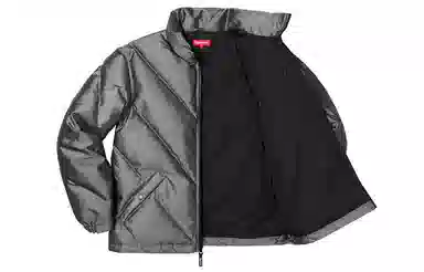 Supreme FW19 Week 11 Iridescent Puffy Jacket Black