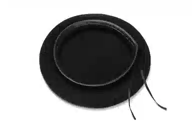 肯默羊毛贝雷帽女款可调节蓓蕾帽黑色